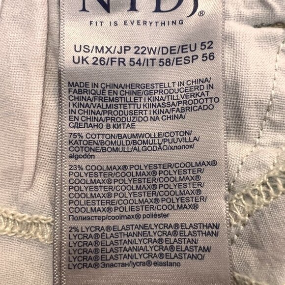 NYDJ Plus Marilyn Crop Cuff Rockie Straight Capris Shorts Women's NWT 22W - Picture 11 of 12